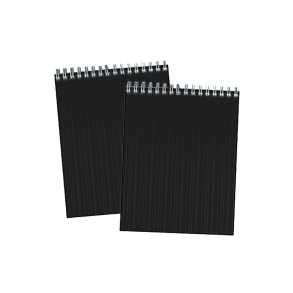 Kollegie Blok spiral A6 sort m Linier